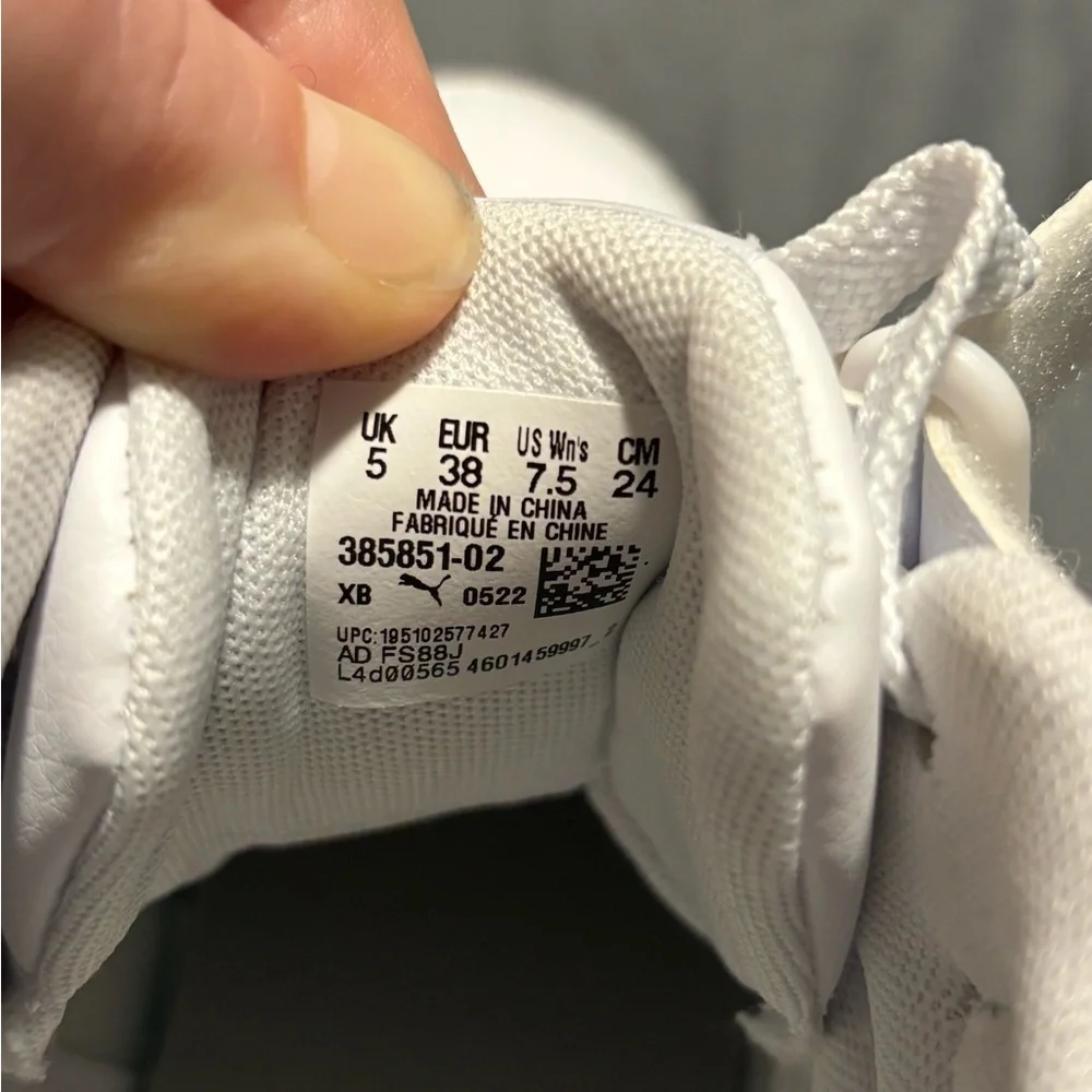 PUMA Carina Mid White Hightop Sneakers Womens Size 7.5 - Picture 8 of 9